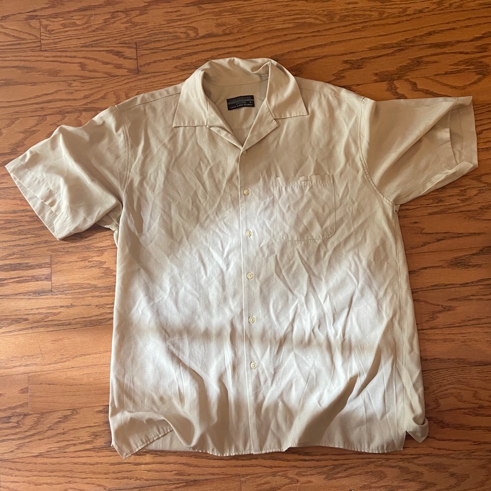 Men Cedarwood State Cream Casual Button Down Shirt